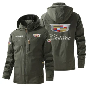 Cadillac Windbreaker Jacket Hooded, Warm Lining Waterproof Outdoor Running Jacket For Men, Custom Name HIHI250225Y17WO88CAD