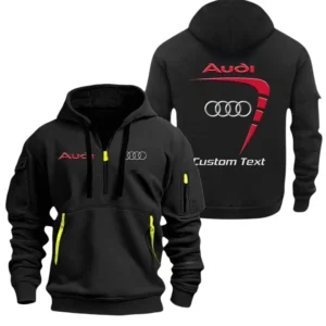 Audi Half Zip Hoodie, Sport Hooded Multi-Pocket, Custom Name TN260325Y25QZ2HRCT1AUD