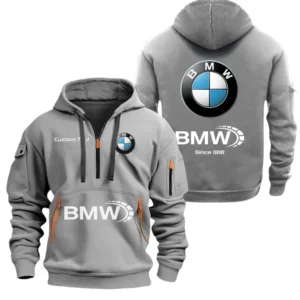 BMW Half Zip Hoodie, Sports Hooded Multi-Pockets, Custom Name TN250325Y25QZ2HCT3BMW