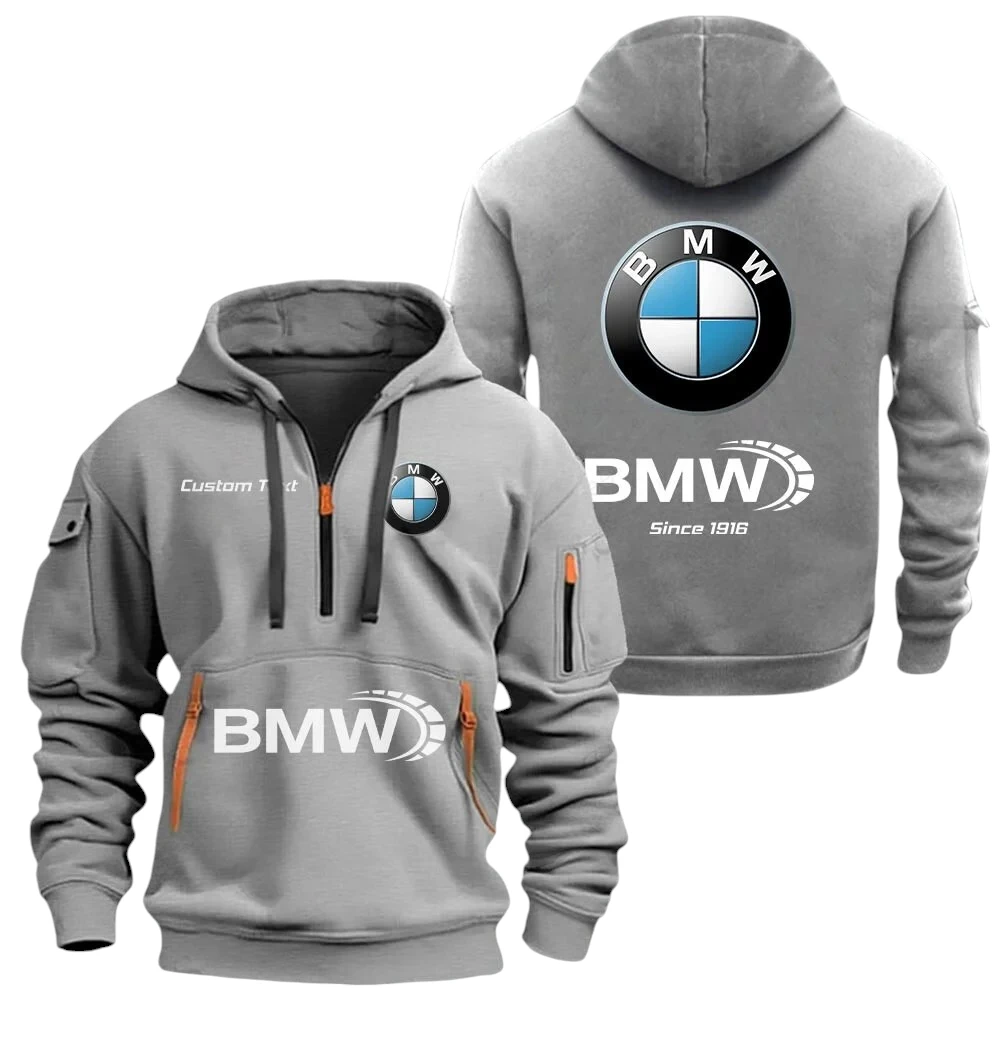 BMW Half Zip Hoodie, Sports Hooded Multi-Pockets, Custom Name TN250325Y25QZ2HCT3BMW BMW Half Zip Hoodie, Sports Hooded Multi-Pockets, Custom Name TN250325Y25QZ2HCT3BMW