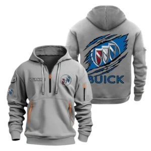 Buick Half Zip Hoodie, Sports Hooded Multi-Pockets, Custom Name TN250325Y25QZ2HCT4BUI
