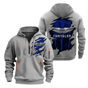 Chrysler Half Zip Hoodie, Sports Hooded Multi-Pockets TN0030325Y25QZ2HCT21CHR