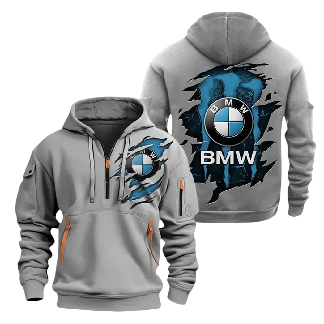 BMW Half Zip Hoodie, Sports Hooded Multi-Pockets TN0030325Y25QZ2HCT3BMW BMW Half Zip Hoodie, Sports Hooded Multi-Pockets TN0030325Y25QZ2HCT3BMW