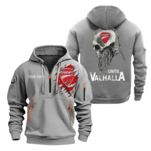 Ducati Half Zip Hoodie, Sports Hooded Multi-Pockets, Custom Name TN060325Y25QZ2HCT2DMH