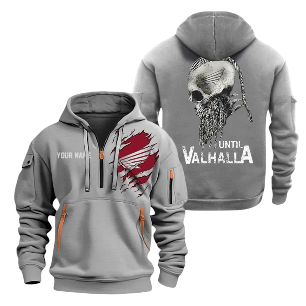 Honda Motor Half Zip Hoodie, Sports Hooded Multi-Pockets, Custom Name TN060325Y25QZ2HCT2HOM Honda Motor Half Zip Hoodie, Sports Hooded Multi-Pockets, Custom Name TN060325Y25QZ2HCT2HOM