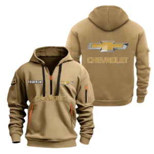 Chevrolet Half Zip Hoodie, Sport Hooded Multi-Pocket, Custom Name TN080325Y25QZ2HCT7CHE