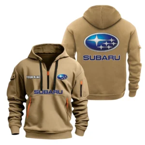 Subaru Half Zip Hoodie, Sport Hooded Multi-Pocket, Custom Name TN100325Y25QZ2HCTR1SUB