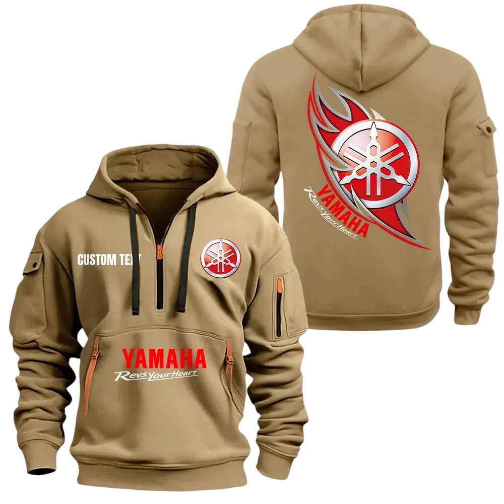 Yamaha Half Zip Hoodie, Sport Hooded Multi-Pocket TN100325Y25QZ2HCTR2YMH Yamaha Half Zip Hoodie, Sport Hooded Multi-Pocket TN100325Y25QZ2HCTR2YMH