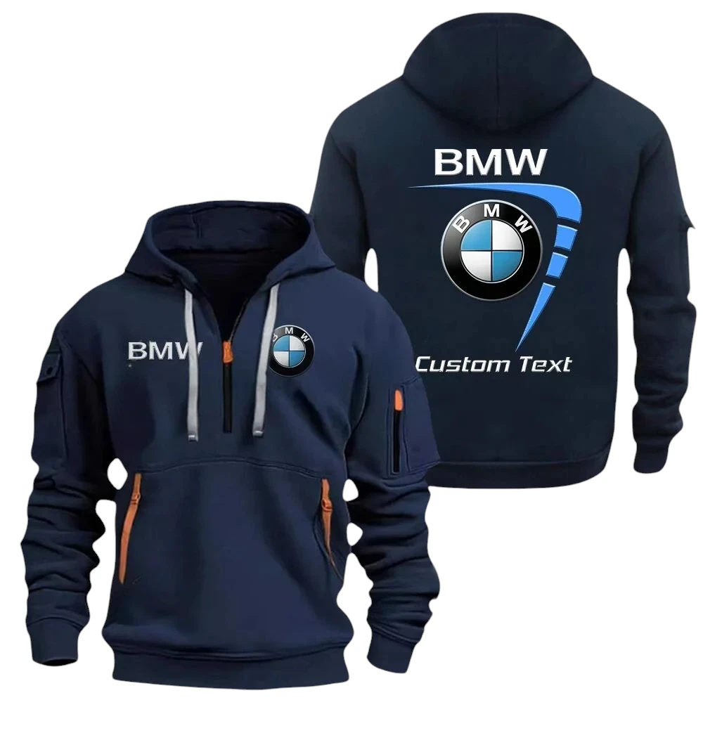 BMW Half Zip Hoodie, Sports Hooded Multi-Pockets, Custom Name TN260325Y25QZ2HRCT1BMW BMW Half Zip Hoodie, Sports Hooded Multi-Pockets, Custom Name TN260325Y25QZ2HRCT1BMW