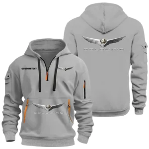Honda Gold Wing Half Zip Hoodie, Sports Hooded Multi-Pockets, Custom Name HIDI050325Y25QZ2HHGW