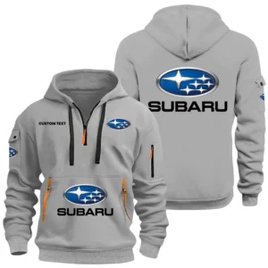 Subaru Half Zip Hoodie, Sports Hooded Multi-Pockets, Custom Name HIDI050325Y25QZ2HSUB