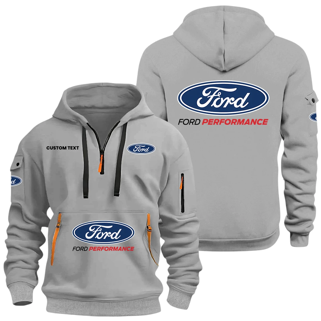 Ford Performance Half Zip Hoodie, Sports Hooded Multi-Pockets, Custom Name HIDI060325Y25QZ2HFOP Ford Performance Half Zip Hoodie, Sports Hooded Multi-Pockets, Custom Name HIDI060325Y25QZ2HFOP