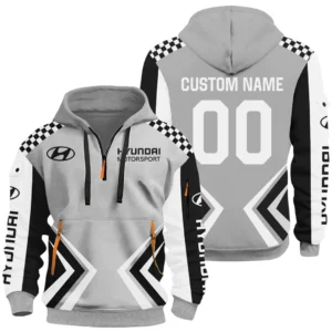 Hyundai Motorsport Half Zip Hoodie All Over Prints, Multi-Pockets Custom Name & Number HIDI100325Y26QZ3HHYM