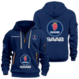 Saab Half Zip Hoodie Sports Hooded Multi-Pocket Custom Name HIDI050325Y25QZ2HSAA
