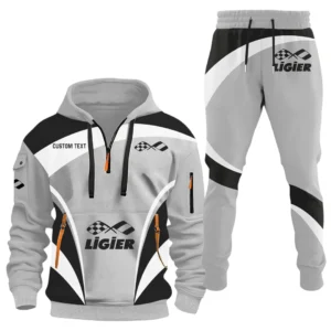 Ligier Automotive Half Zip Hoodie x Long Pants Set All-over Print, Custom Name HIDI120325Y26QZ3HLIA