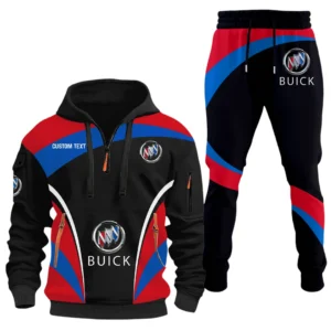Buick Half Zip Hoodie x Long Pants Set All-over Print, Custom Name HIDI130325Y26QZ3HBUI