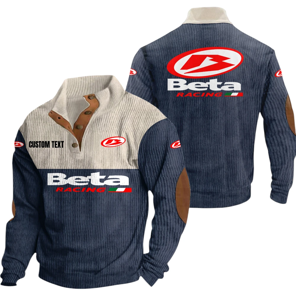 Beta Racing Exclusive Logo Knitted Ribbed Corduroy Sweatshirt Mid Stretch Stand Collar Pullover Sweater, Custom Text HG130325Y32RCSCT1BET Beta Racing Exclusive Logo Knitted Ribbed Corduroy Sweatshirt Mid Stretch Stand Collar Pullover Sweater, Custom Text HG130325Y32RCSCT1BET
