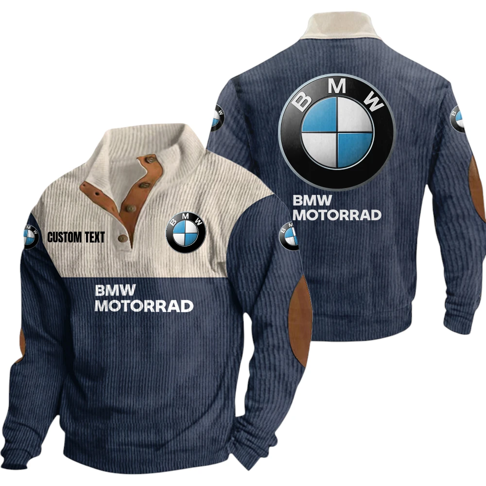 BMW Motorrad Exclusive Logo Knitted Ribbed Corduroy Sweatshirt Mid ...