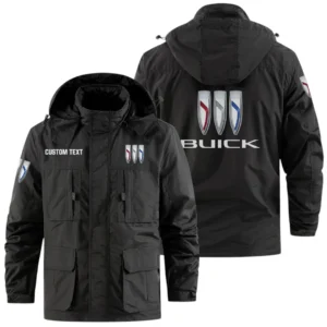 Buick Exclusive Logo Windbreaker Jacket Hooded Detachable, Outdoor Jacket Multi Pocket, Custom Name HIDI170325Y26WMPBUI
