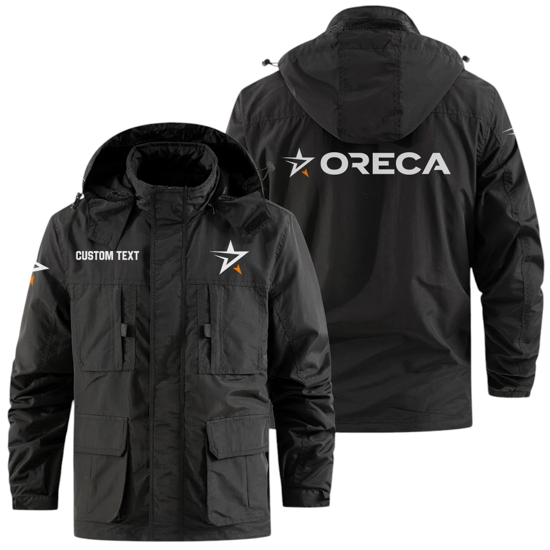 Oreca Racing Team Exclusive Logo Windbreaker Jacket Hooded Detachable, Outdoor Jacket Multi Pocket, Custom Name HIDI190325Y26WMPORT Oreca Racing Team Exclusive Logo Windbreaker Jacket Hooded Detachable, Outdoor Jacket Multi Pocket, Custom Name HIDI190325Y26WMPORT