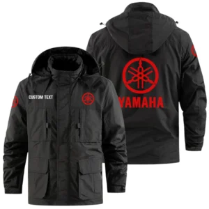Yamaha Motor Exclusive Logo Windbreaker Jacket Hooded Detachable, Outdoor Jacket Multi Pocket, Custom Name HIDI190325Y26WMPYAM