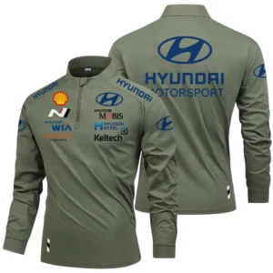 Hyundai Motorsport Racing Limited 2025 Long Sleeve Shirt, Stand Collar Quarter Zip-up HIDI250325Y49LMT05HYM