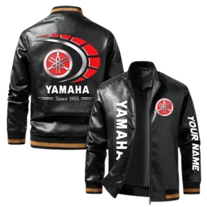 Vintage Yamaha Exclusive Logo Jacket, Classic Ribbed Collar and Striped Cuffs, Custom Name TN01042025Y12LJ93CT1YMH