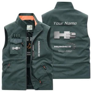 H2 Hummer Multi Pocket Vest Sleeveless Men Outdoor Vest Lightweight Custom Name TN170425Y39MPVCT1H2H