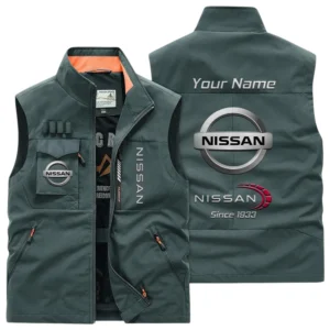 Nissan Multi Pocket Vest Sleeveless Men Outdoor Vest Lightweight Custom Name TN170425Y39MPVCT1NIS