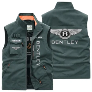 Bentley Multi Pocket Vest Sleeveless Men Outdoor Vest Lightweight Custom Name TN170425Y39MPVCT2TLE