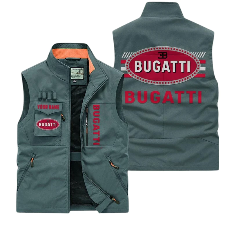 Bugatti Multi Pocket Vest Sleeveless Men Outdoor Vest Lightweight Custom Name TN190425Y39MPVCT1BUG Bugatti Multi Pocket Vest Sleeveless Men Outdoor Vest Lightweight Custom Name TN190425Y39MPVCT1BUG