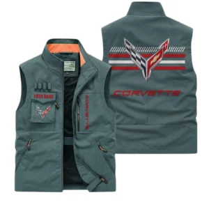 Corvette Multi Pocket Vest Sleeveless Men Outdoor Vest Lightweight Custom Name For Fans TN190425Y39MPVCT1COR