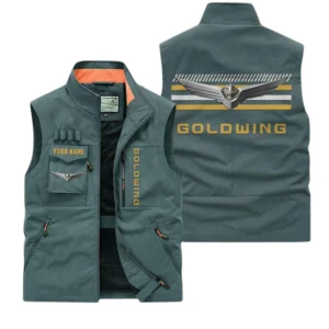 Honda Gold Wing Multi Pocket Vest Sleeveless Men Outdoor Vest Lightweight Custom Name For Fans TN190425Y39MPVCT1HGW