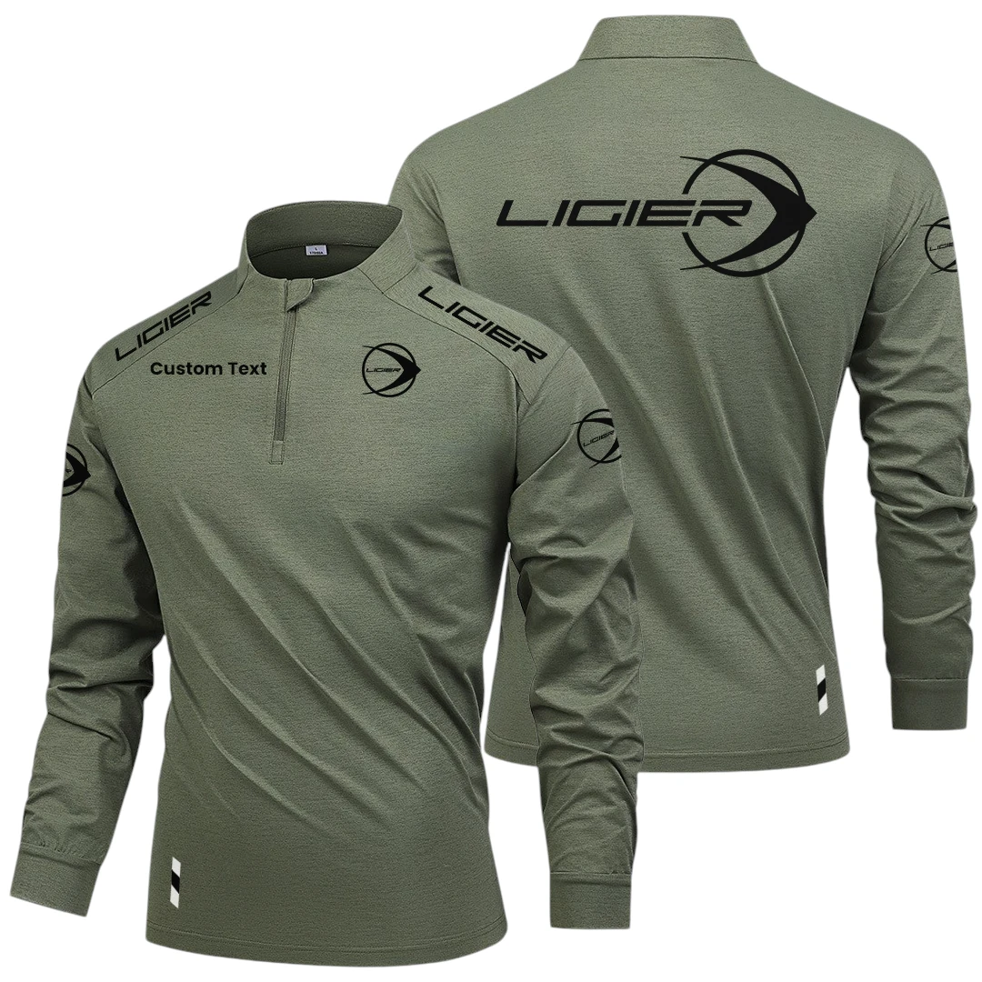 Ligier Automotive Racing Long Sleeve Shirt, Stand Collar Quarter Zip-up Custom Name HIDI040425Y49LMT05LIA Ligier Automotive Racing Long Sleeve Shirt, Stand Collar Quarter Zip-up Custom Name HIDI040425Y49LMT05LIA