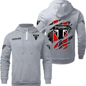 Triumph Motorcycles Quarter Zip Hoodie, Sports Hoodie Custom Name TN290325Y50HZ44CT1TRM
