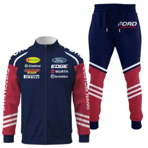 Ford Performance Racing Long Sleeve Shirt Full Zip x Long Pants Set All Over Print, Sports Style Custom Name HIDI030425Y53S16JKFOP