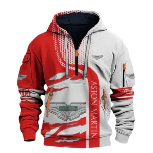 Aston Martin Half Zip Hoodie All Over Prints, Multi-Pockets Custom Name TN130525Y26QZ3CT1ASM