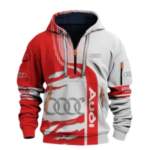 Audi Half Zip Hoodie All Over Prints, Multi-Pockets Custom Name TN130525Y26QZ3CT1AUD