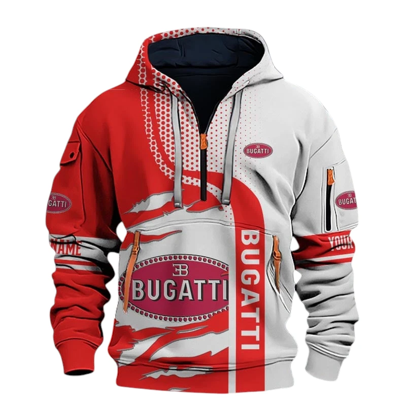 Bugatti Half Zip Hoodie All Over Prints, Multi-Pockets Custom Name TN130525Y26QZ3CT1BUG Bugatti Half Zip Hoodie All Over Prints, Multi-Pockets Custom Name TN130525Y26QZ3CT1BUG