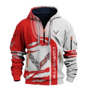 Corvette Half Zip Hoodie All Over Prints, Multi-Pockets Custom Name TN130525Y26QZ3CT1COR