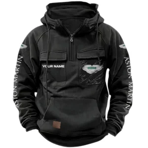 Aston Martin Quarter Zip Hoodie, Sports Hoodie Multi-Pockets, Custom Name HG030525Y41HJRCT1ASM
