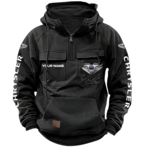 Chrysler Quarter Zip Hoodie, Sports Hoodie Multi-Pockets, Custom Name HG070525Y41HJRCT2CHR