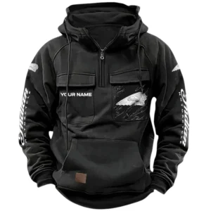 Indian Motorcycle Quarter Zip Hoodie, Sports Hoodie Multi-Pocket, Custom Name HG100525Y41HJRCT1INM