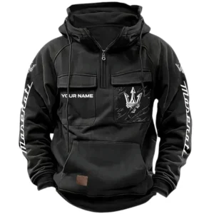Maserati Quarter Zip Hoodie, Sports Hoodie Multi-Pockets, Custom Name HG140525Y41HJRCT1MAS