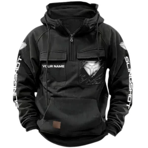 Slingshot Quarter Zip Hoodie, Sports Hoodie Multi-Pockets, Custom Name HG290525Y41HJRCT1SLS