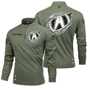 Acura Long Sleeve Shirt, Stand Collar Quarter Zip-up Custom Name HIDI080525Y49LMT05ACU