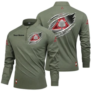 Dodge Long Sleeve Shirt, Stand Collar Quarter Zip-up Custom Name HIDI080525Y49LMT05DOD