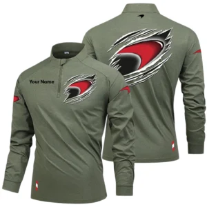 McLaren Long Sleeve Shirt, Stand Collar Quarter Zip-up Custom Name HIDI090525Y49LMT05MCL