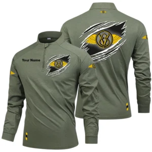 Boss Hoss Cycles Long Sleeve Shirt, Stand Collar Quarter Zip-up Custom Name HIDI130525Y49LMT05BHC
