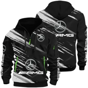 Mercedes AMG Half Zip Hoodie All Over Prints, Multi-Pockets Custom Name HIHI050625Y26QZ3HAMG